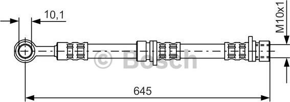 BOSCH 1 987 476 155 - Bremžu šļūtene www.autospares.lv