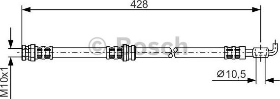 BOSCH 1 987 476 166 - Bremžu šļūtene www.autospares.lv