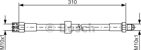 BOSCH 1 987 476 128 - Тормозной шланг www.autospares.lv