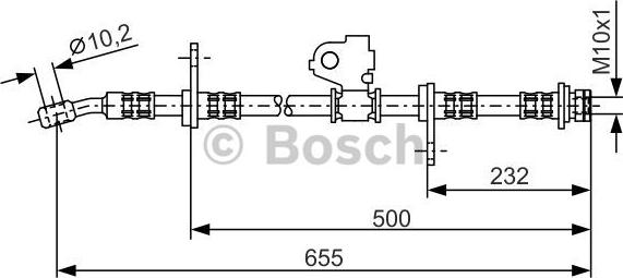 BOSCH 1 987 476 322 - Bremžu šļūtene www.autospares.lv