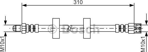 BOSCH 1 987 476 217 - Тормозной шланг www.autospares.lv