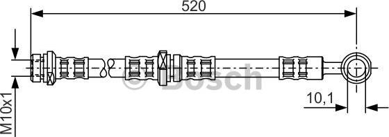 BOSCH 1 987 476 768 - Bremžu šļūtene www.autospares.lv