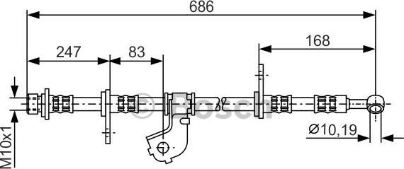 BOSCH 1 987 476 734 - Bremžu šļūtene www.autospares.lv