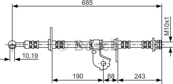 BOSCH 1 987 476 735 - Bremžu šļūtene www.autospares.lv