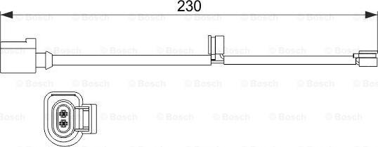 BOSCH 1 987 473 531 - Indikators, Bremžu uzliku nodilums autospares.lv