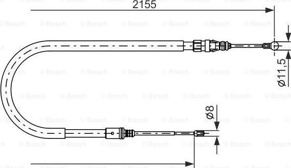 BOSCH 1 987 477 994 - Cable, parking brake www.autospares.lv