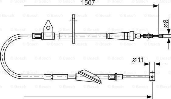 BOSCH 1 987 477 995 - Trose, Stāvbremžu sistēma www.autospares.lv