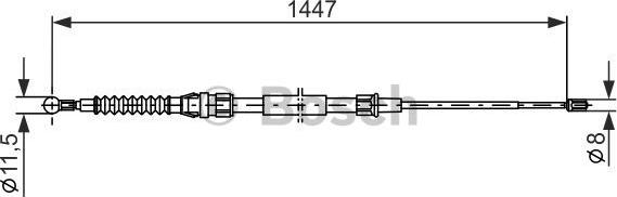 BOSCH 1 987 477 957 - Trose, Stāvbremžu sistēma www.autospares.lv