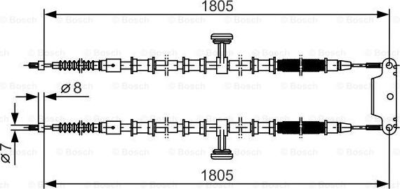 BOSCH 1 987 477 907 - Trose, Stāvbremžu sistēma www.autospares.lv