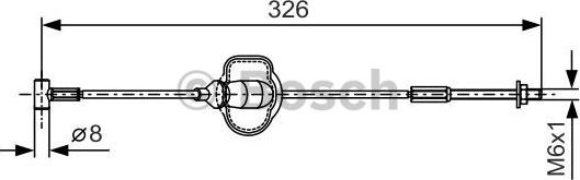 BOSCH 1 987 477 929 - Trose, Stāvbremžu sistēma www.autospares.lv