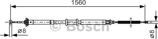 BOSCH 1 987 477 925 - Trose, Stāvbremžu sistēma www.autospares.lv