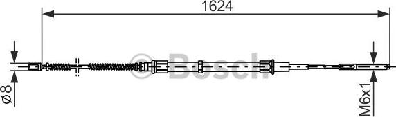 BOSCH 1 987 477 407 - Trose, Stāvbremžu sistēma www.autospares.lv