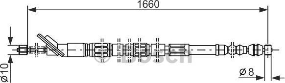 BOSCH 1 987 477 411 - Trose, Stāvbremžu sistēma autospares.lv