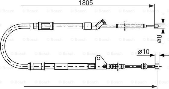 BOSCH 1 987 477 546 - Trose, Stāvbremžu sistēma www.autospares.lv