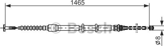 BOSCH 1 987 477 551 - Trose, Stāvbremžu sistēma www.autospares.lv