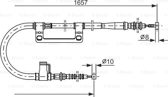 BOSCH 1 987 477 502 - Trose, Stāvbremžu sistēma www.autospares.lv