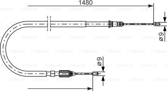 BOSCH 1 987 477 653 - Trose, Stāvbremžu sistēma www.autospares.lv