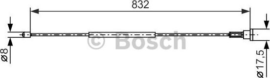 BOSCH 1 987 477 661 - Trose, Stāvbremžu sistēma www.autospares.lv