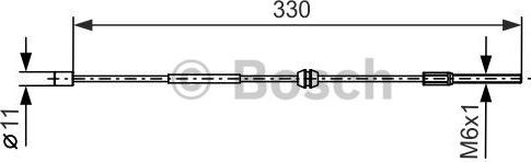 BOSCH 1 987 477 667 - Trose, Stāvbremžu sistēma www.autospares.lv