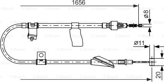 BOSCH 1 987 477 610 - Trose, Stāvbremžu sistēma www.autospares.lv