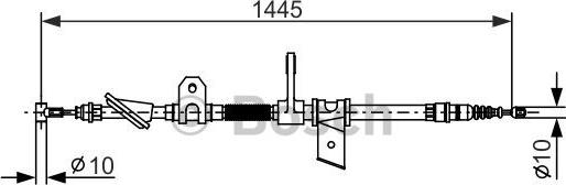 BOSCH 1 987 477 624 - Trose, Stāvbremžu sistēma www.autospares.lv