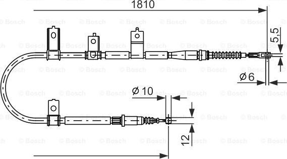 BOSCH 1 987 477 672 - Trose, Stāvbremžu sistēma www.autospares.lv