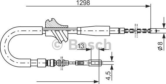 BOSCH 1 987 477 056 - Trose, Stāvbremžu sistēma www.autospares.lv