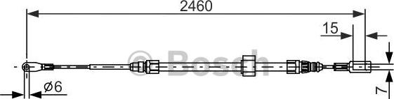 BOSCH 1 987 477 855 - Trose, Stāvbremžu sistēma www.autospares.lv