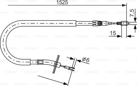 BOSCH 1 987 477 858 - Trose, Stāvbremžu sistēma www.autospares.lv