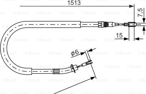 BOSCH 1 987 477 852 - Cable, parking brake www.autospares.lv