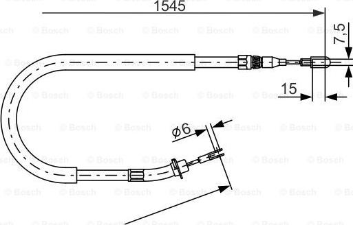 BOSCH 1 987 477 857 - Trose, Stāvbremžu sistēma www.autospares.lv