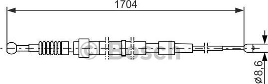 BOSCH 1 987 477 818 - Тросик, cтояночный тормоз www.autospares.lv