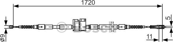 BOSCH 1 987 477 882 - Cable, parking brake www.autospares.lv