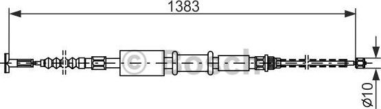 BOSCH 1 987 477 826 - Trose, Stāvbremžu sistēma www.autospares.lv