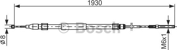 BOSCH 1 987 477 821 - Trose, Stāvbremžu sistēma www.autospares.lv