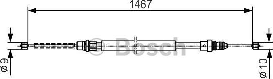 BOSCH 1 987 477 332 - Trose, Stāvbremžu sistēma www.autospares.lv