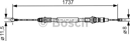 BOSCH 1 987 477 261 - Trose, Stāvbremžu sistēma www.autospares.lv