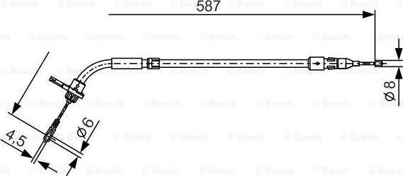 BOSCH 1 987 477 224 - Trose, Stāvbremžu sistēma www.autospares.lv