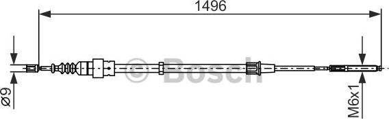 BOSCH 1 987 477 705 - Trose, Stāvbremžu sistēma www.autospares.lv