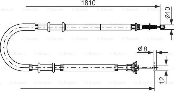 BOSCH 1 987 477 723 - Trose, Stāvbremžu sistēma www.autospares.lv