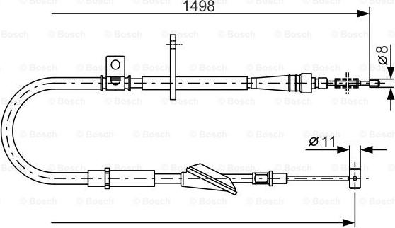 BOSCH 1 987 477 772 - Trose, Stāvbremžu sistēma www.autospares.lv