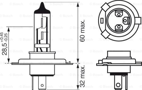 BOSCH 1 987 301 410 - Kvēlspuldze, Tālās gaismas lukturis www.autospares.lv