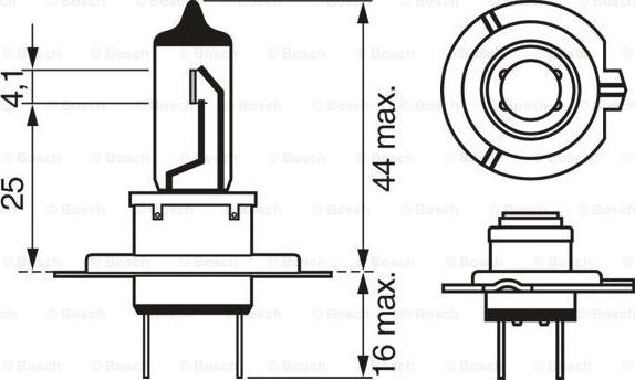 BOSCH 1 987 301 436 - Kvēlspuldze, Tālās gaismas lukturis www.autospares.lv