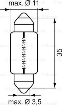 BOSCH 1 987 301 502 - Kvēlspuldze, Numura apgaismojuma lukturis www.autospares.lv