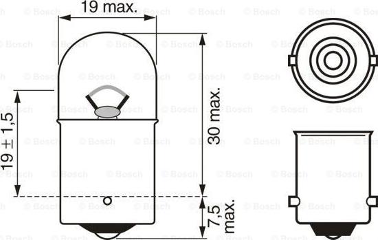 BOSCH 1 987 301 058 - Kvēlspuldze, Pagriezienu signāla lukturis www.autospares.lv