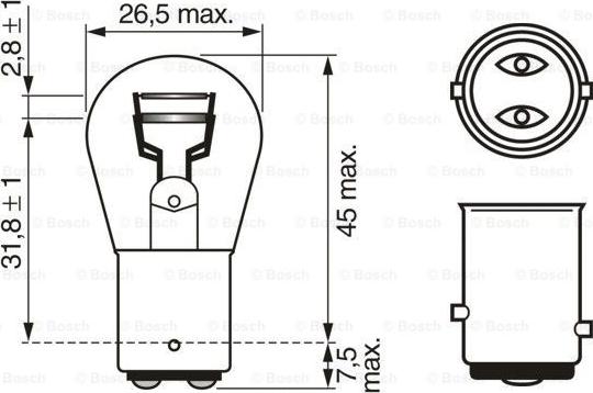 BOSCH 1 987 302 202 - Kvēlspuldze, Pagriezienu signāla lukturis autospares.lv