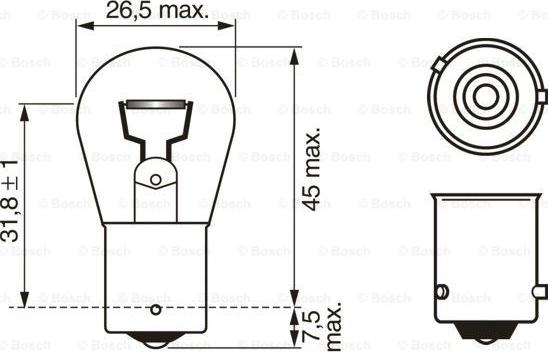 BOSCH 1 987 301 018 - Kvēlspuldze, Pagriezienu signāla lukturis www.autospares.lv