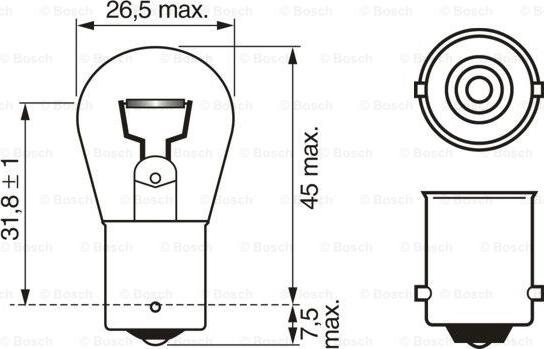 BOSCH 1 987 302 280 - Kvēlspuldze, Pagriezienu signāla lukturis autospares.lv