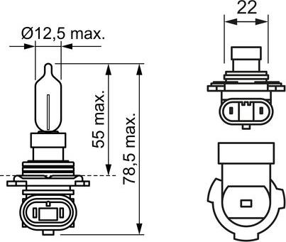 BOSCH 1 987 301 039 - Kvēlspuldze, Tālās gaismas lukturis www.autospares.lv