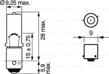 BOSCH 1 987 301 035 - Kvēlspuldze, Pagriezienu signāla lukturis www.autospares.lv